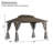 13 Ft. W x 10 Ft. D Outdoor Hardtop Aluminum Patio Gazebo