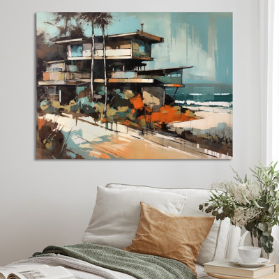 «Orange and Beige Cityscape Chronicles», reproduction sur toile