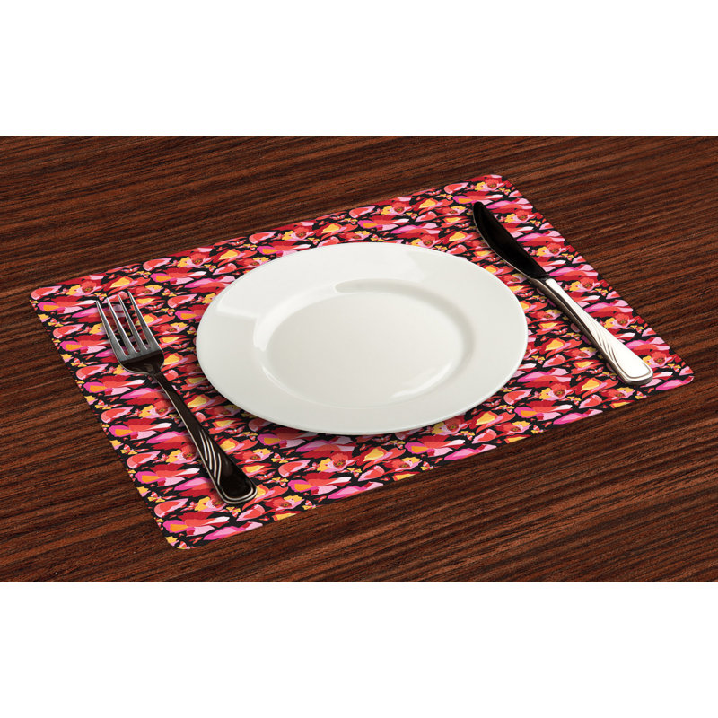 Polyester Floral Rectangle Placemat