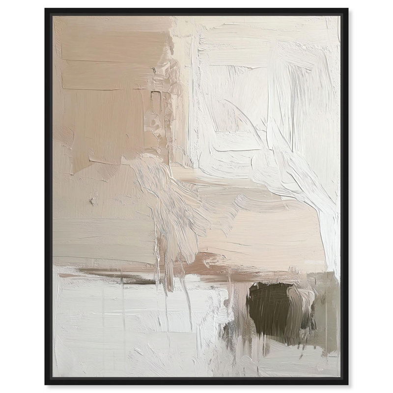 «Gentle Strokes of Nature I», toile neutre par Art Remedy, H 46 po x l 37 po, Cadre flottant noir