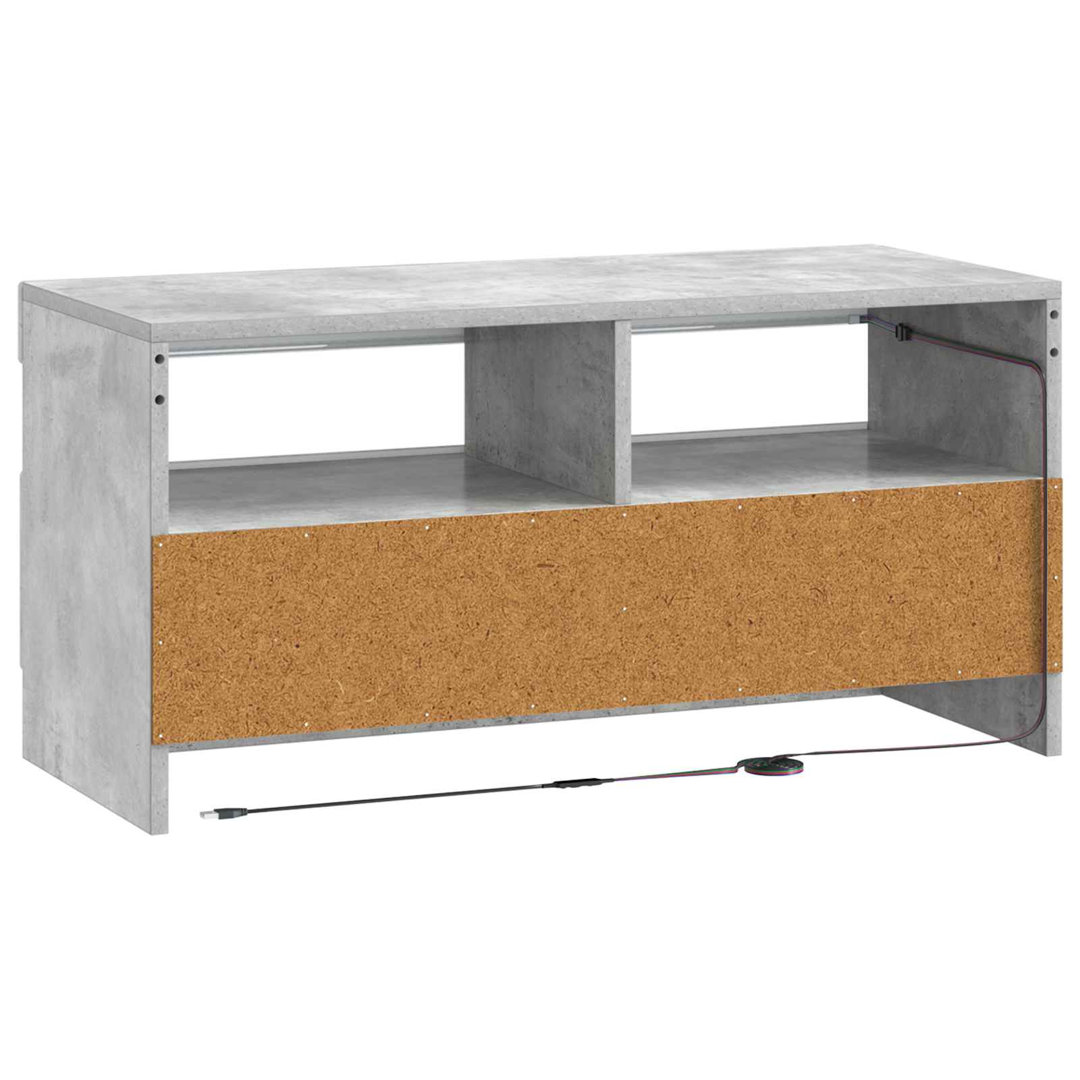 LED TV Cabinet with LED Strip Lights UTRECHT Engineered Wood Furniture