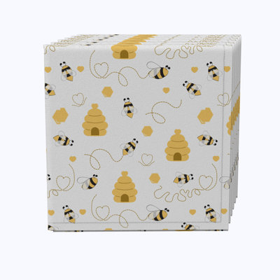 Cotton Abstract Square Napkin