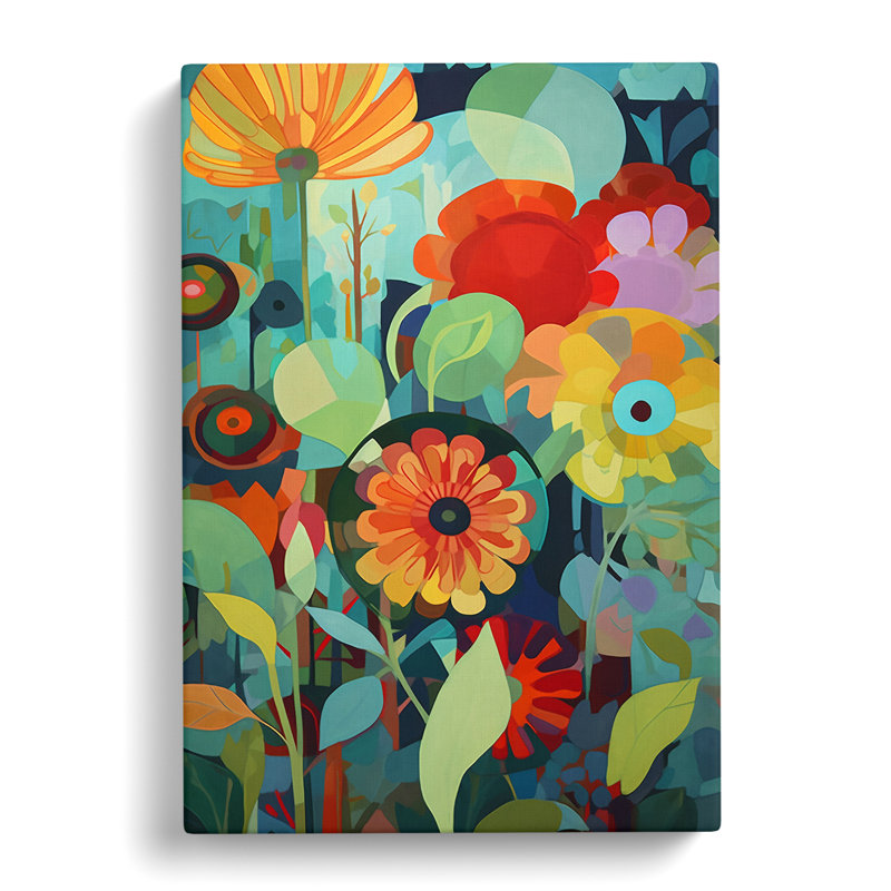 Deneuve Flowers Retro Vol.11 - Wrapped Canvas, 50cm H x 35cm W x 3cm D