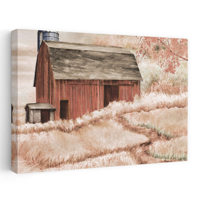 Paysage de campagne contemporain II, H 16 po x l 24 po