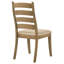 Ensemble de 2 chaises d'appoint en bois de chêne brun Sammy, ensemble de 2 chaises d'appoint, fauteuil d'appoint, fauteuil d'appoint moderne