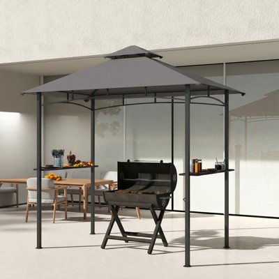 Tente de barbecue pour barbecue 8 'x 5', gris foncé