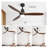 60 Inch Outdoor Ceiling Fan with Lights, Remote Control Ceiling Fan with 3 Solid Wood Blades, Noiseless DC Motor, Dimmable LED Lighting for Indoor/Outdoor Living Spaces