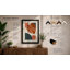 Monstera Geometry Mid-Century - Framed Print-1174420423-1174420419