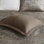 Ensemble de couvre-lit en jacquard réversible classique avec coussins décoratifs, élégant design bleu et brun pour grands lits-119071079