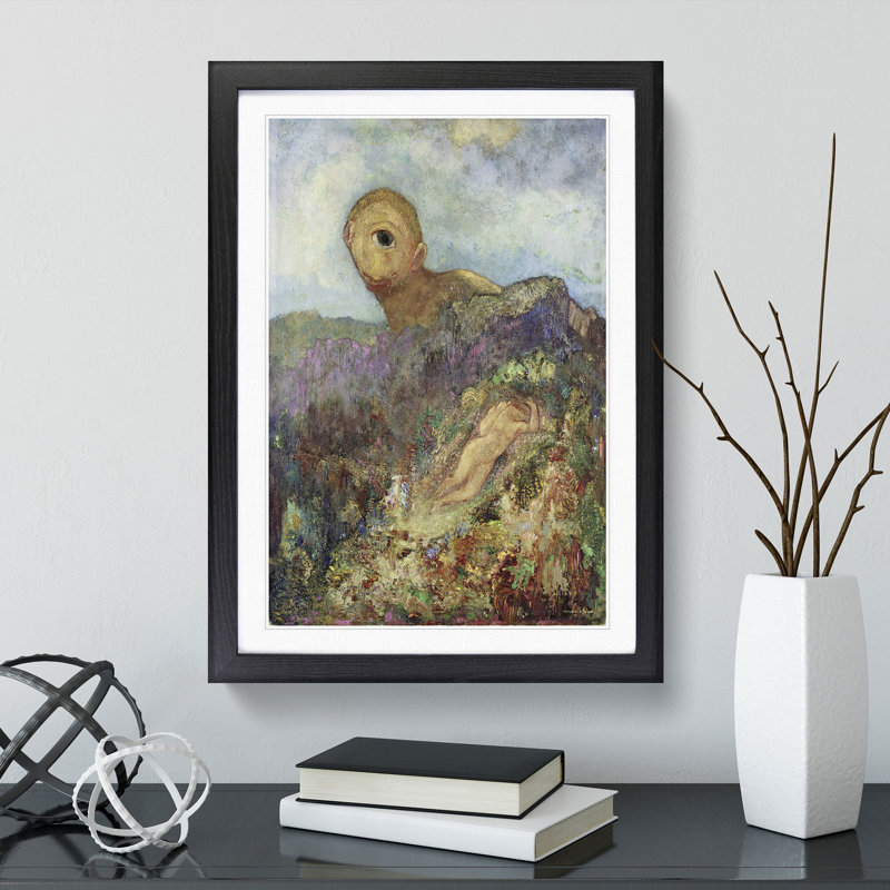 The Cyclops by Odilon Redon - Framed Print, Black Framed, 48cm H x 36cm W x 2cm D