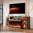70" TV Stand for TVs up to 80" with Fireplace Included-1265574963