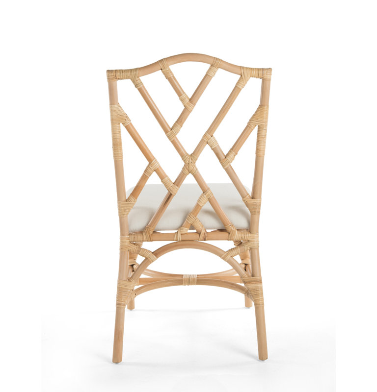 Alderson 20'' H Cotton Upholstered Side Chair, Natural