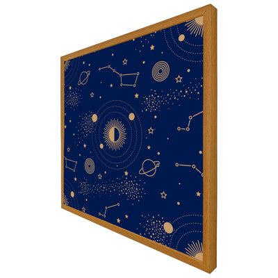 Magic Night Sky Map Single Picture Frame Wall Art