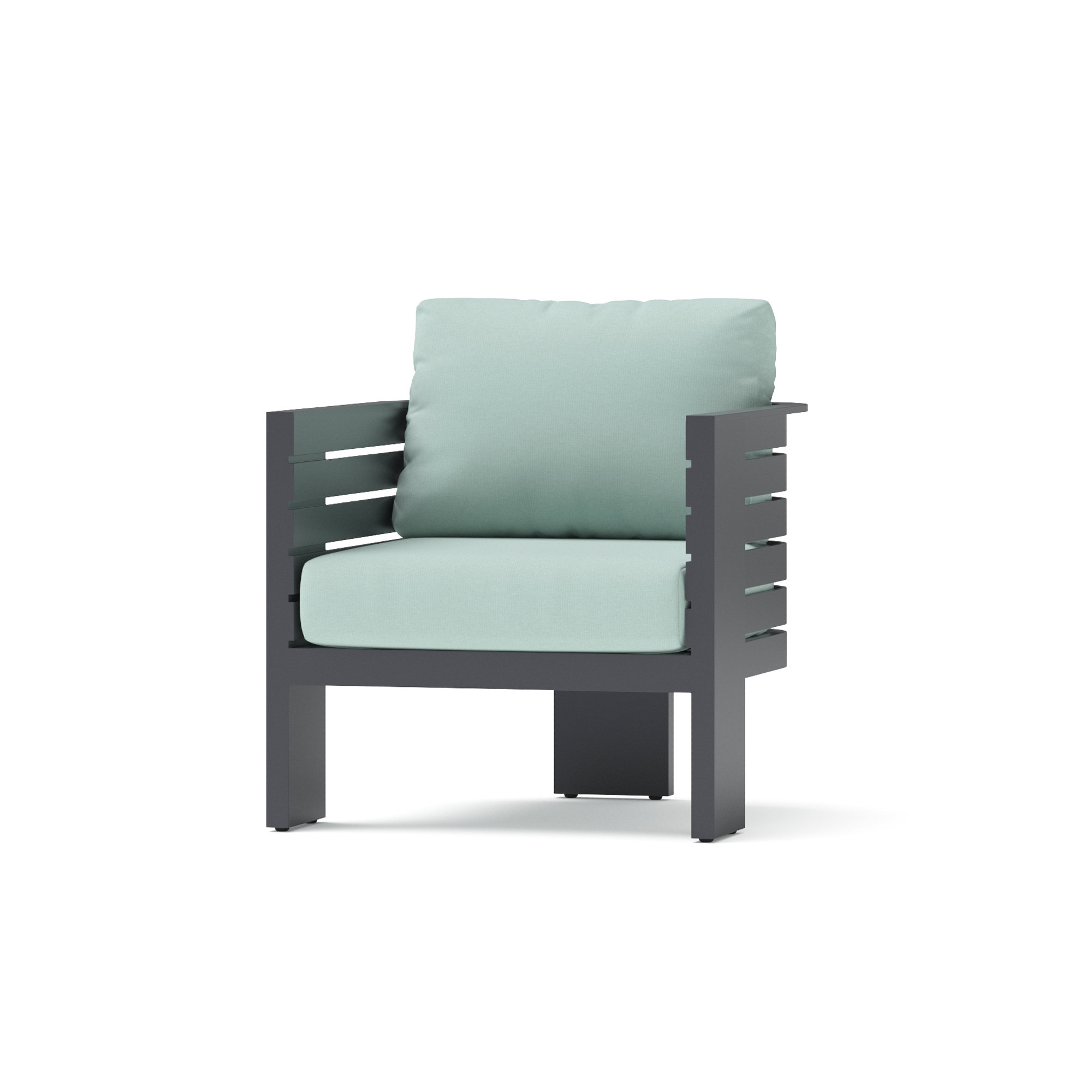 Ari 3 Piece Sunbrella® Outdoor Patio Seating Set, Spa Blue