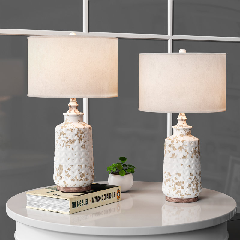 Tomisin 57.2Cm White Beside Table Lamp Set