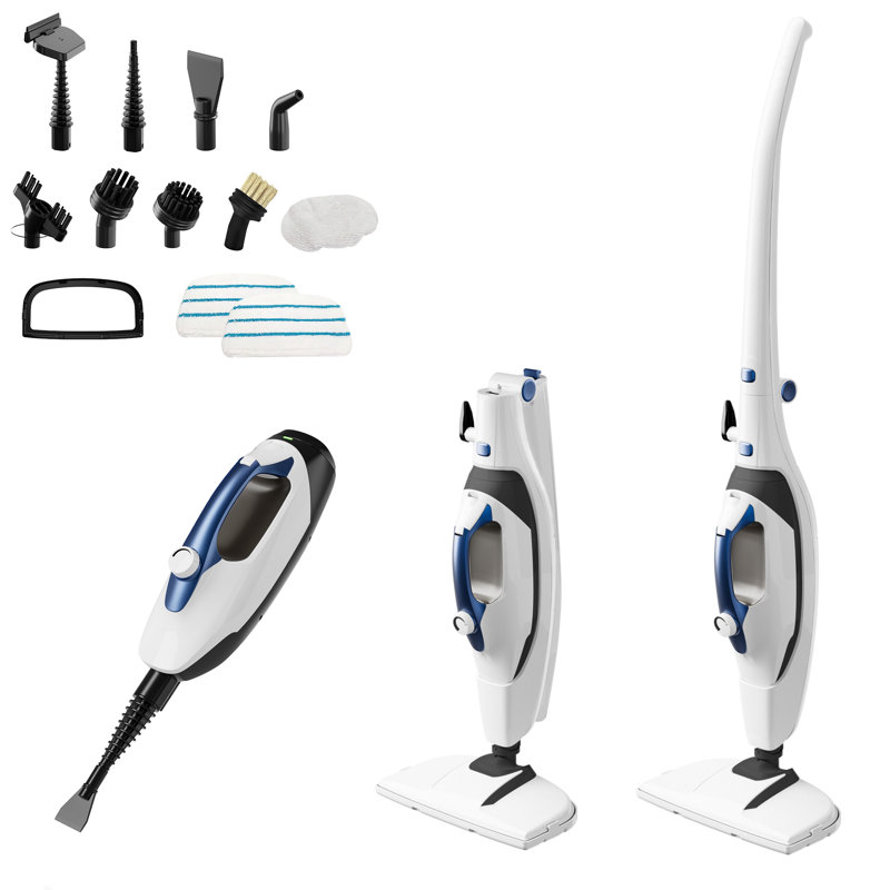 GLEEHILL Steam Mop with Detachable Handheld Steamer, Folding Steam Mop with Attachments, Steam Mop for Carpet, Floor Steamers for Hardwood and Tile, Multi-Surface Steam Cleaner
