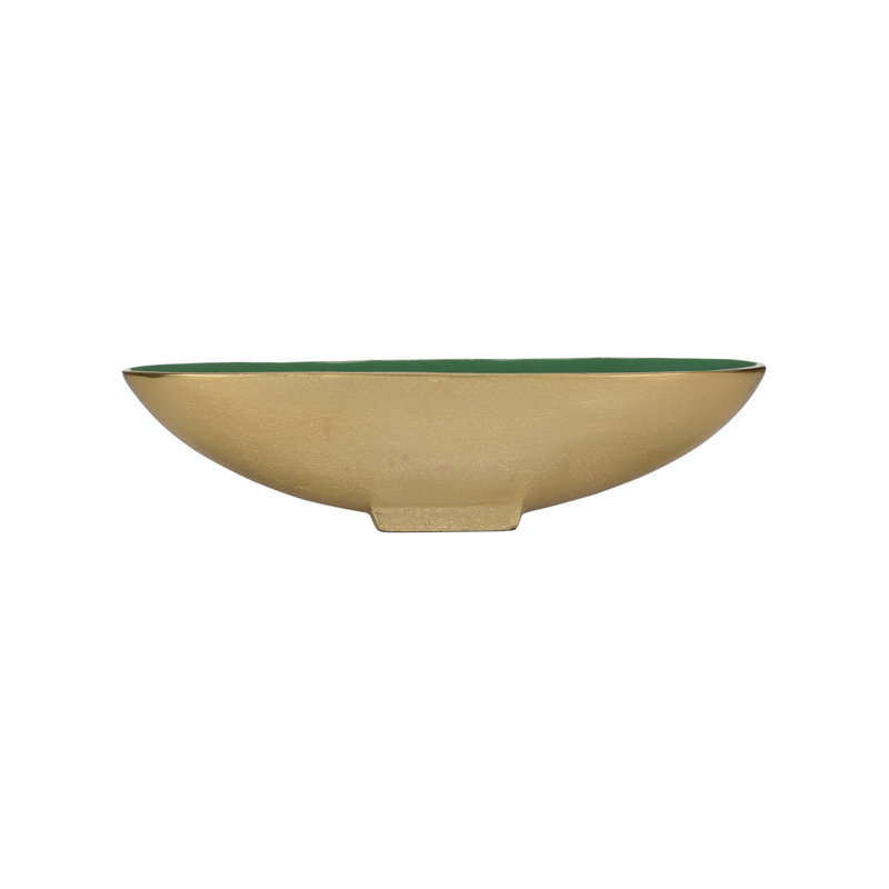 Emerald Oval Bowl - Small, 4.5" H x 17.25" W x 5.5" D