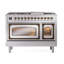 ILVE UN48FNMPEGG Nostalgie II Noblesse 48 inch Dual Fuel Range (8 Sealed Burners + Griddle, Triple Glass Door)-264993569-264993570-264993631