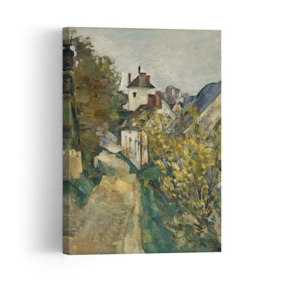 La Maison du Docteur Gachet à Auvers-sur-Oise, 1872-1873. Estampe murale contemporaine abstraite impressionniste représentant un paysage arboré.