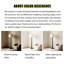 Blanc + lin noir + lampes sur pied de forme libre en bois massif