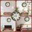 Guirlande de Noël-Horloge-Face-Avec-Ornements