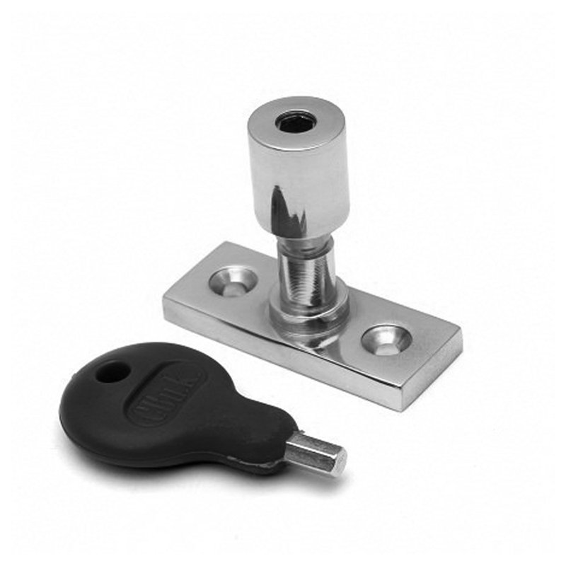 Locking Casement Stay Pin, Polished Chrome