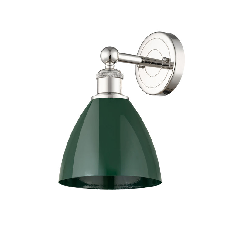 Applique à bras en métal, Vert, Nickel poli