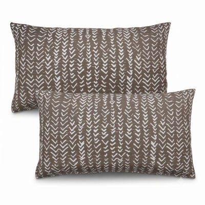 Ensemble de 2 housses de coussin lombaire intérieur / extérieur 12 po x 25 po hydrofuges et résistantes à la décoloration