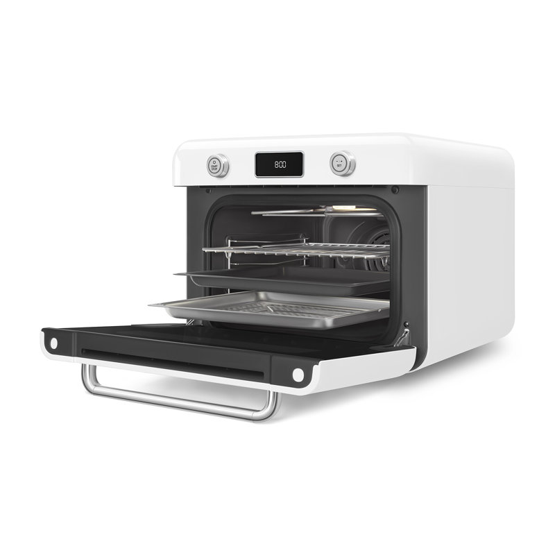 Combi Countertop Air Fry Oven With Steam, White Glossy