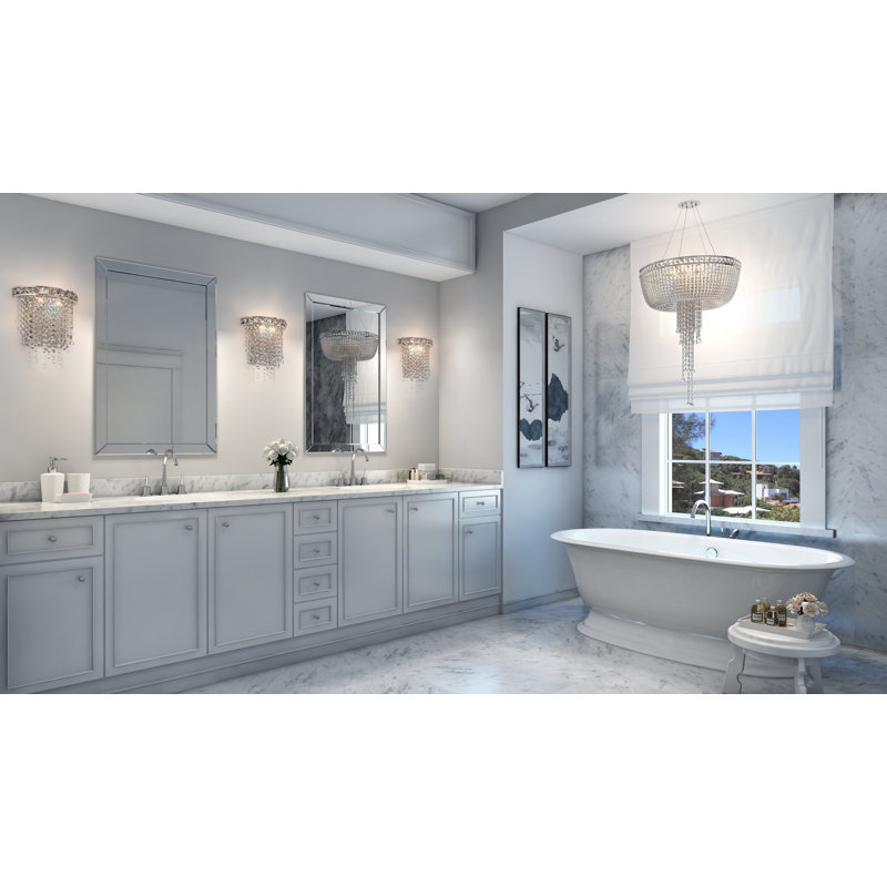 Cascata 4 LT Chrome/Clear Flush Mount Allegri