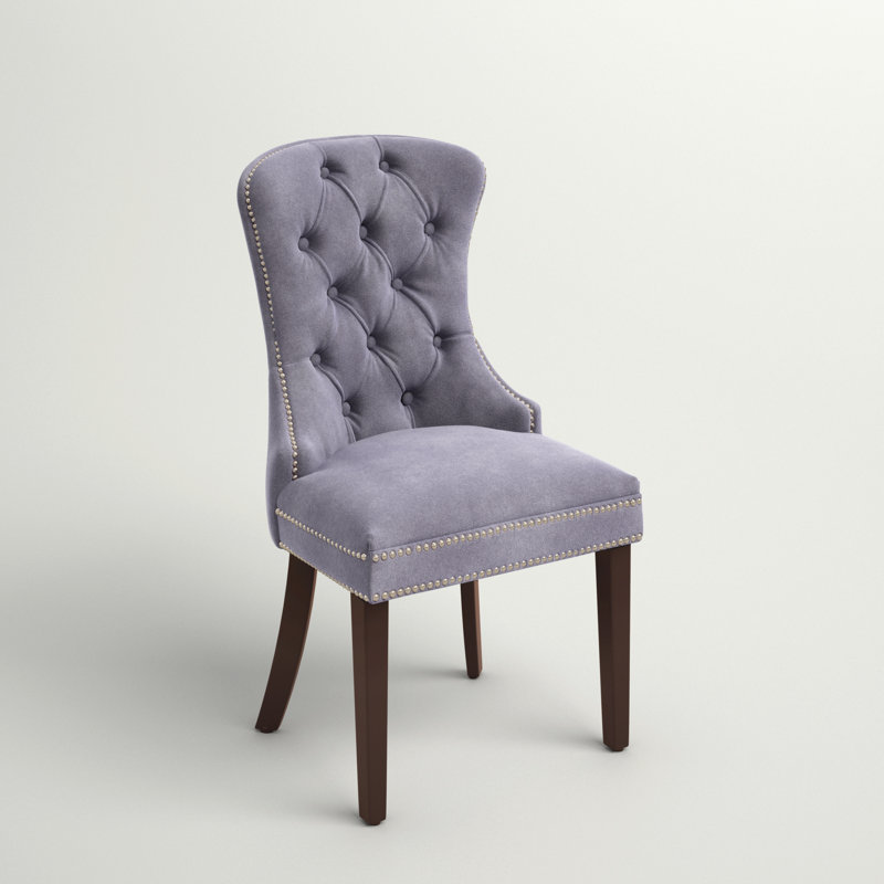 Jolliff 19'' H Tufted Upholstered Side Chair, Stormy Gray