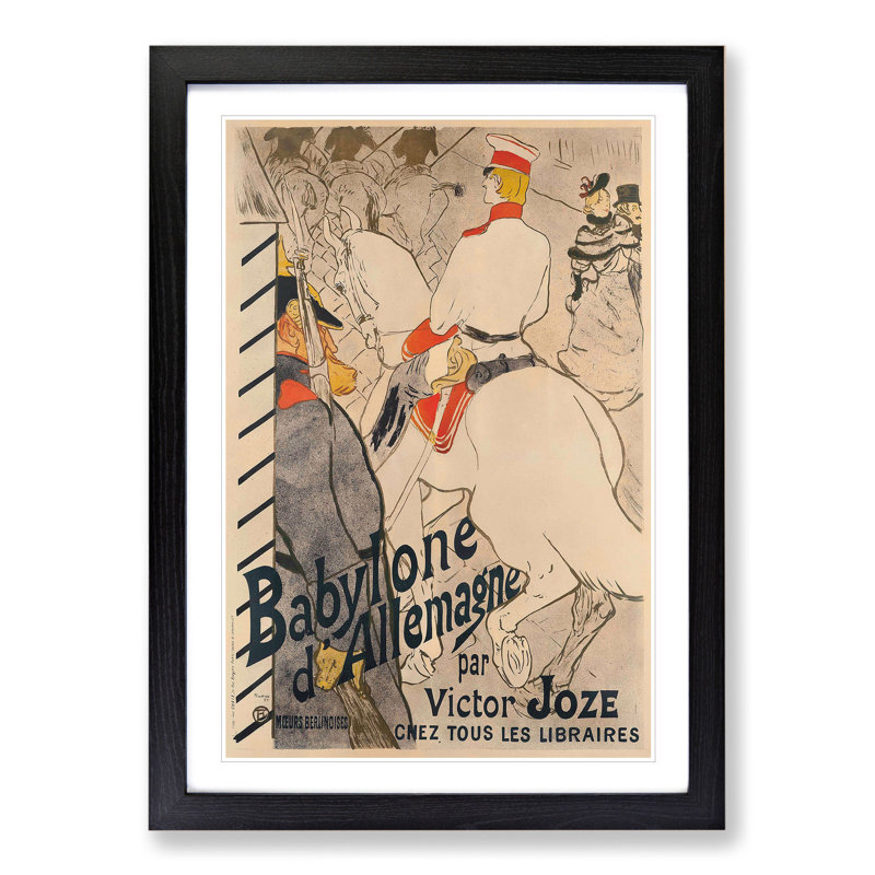 Babylone D'Allemagne by Henri de Toulouse-Lautrec - Picture Frame Graphic Art, Black Framed, 48cm H x 36cm W x 2cm D