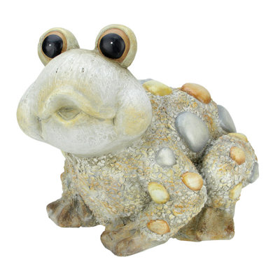 Statue de jardin d'extérieur grenouille 15,25 po