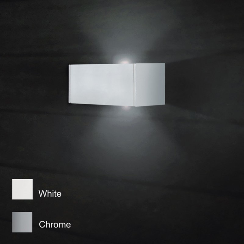 Puns 2-Light LED Flush Mount, Polished Silver/Chrome