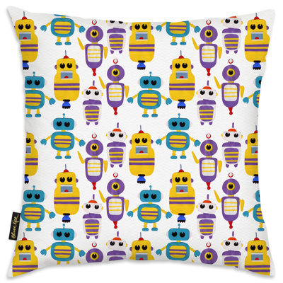 Olivia's Easel Home Robots Everywhere! Throw Pillow