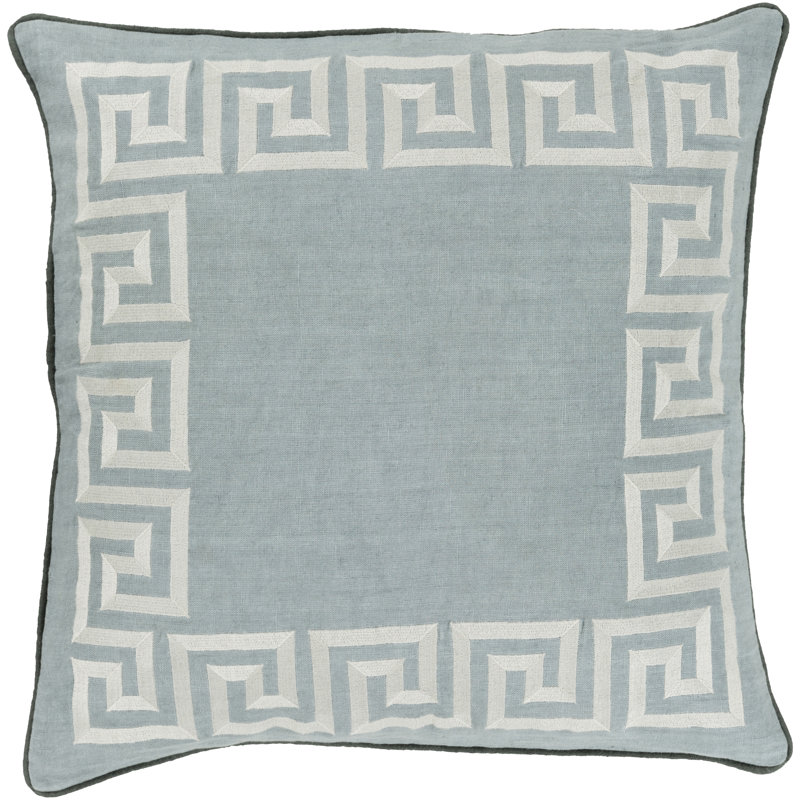 Housse de coussin en lin Amersham, H 22 po x l 22 po x P 1 po, Brun, Ne s’applique pas