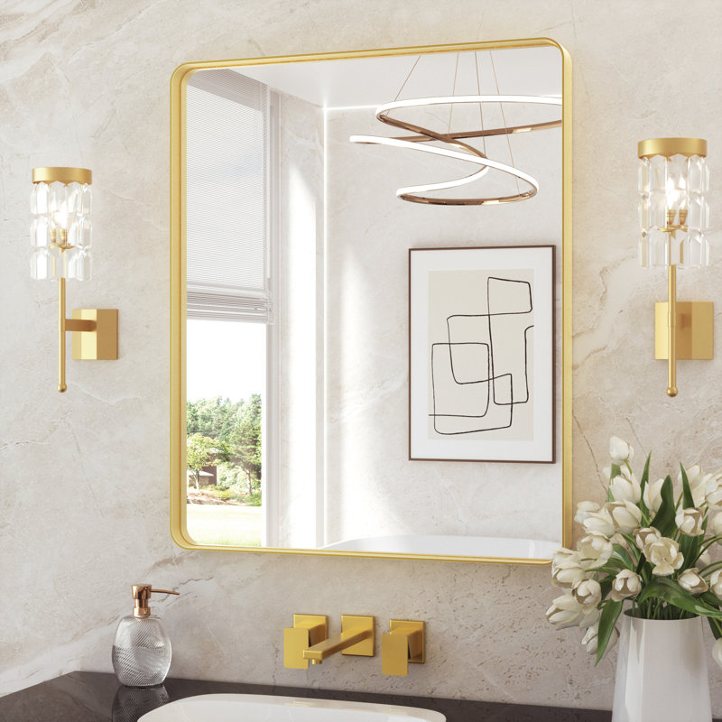 Aluminium Mirror, Matte Black, 76.2cm x 91.4cm, Rectangle