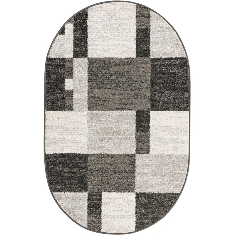 Tapis beige Contemporary Harvest, Ovale 3 pi 3 po x 5 pi 3 po