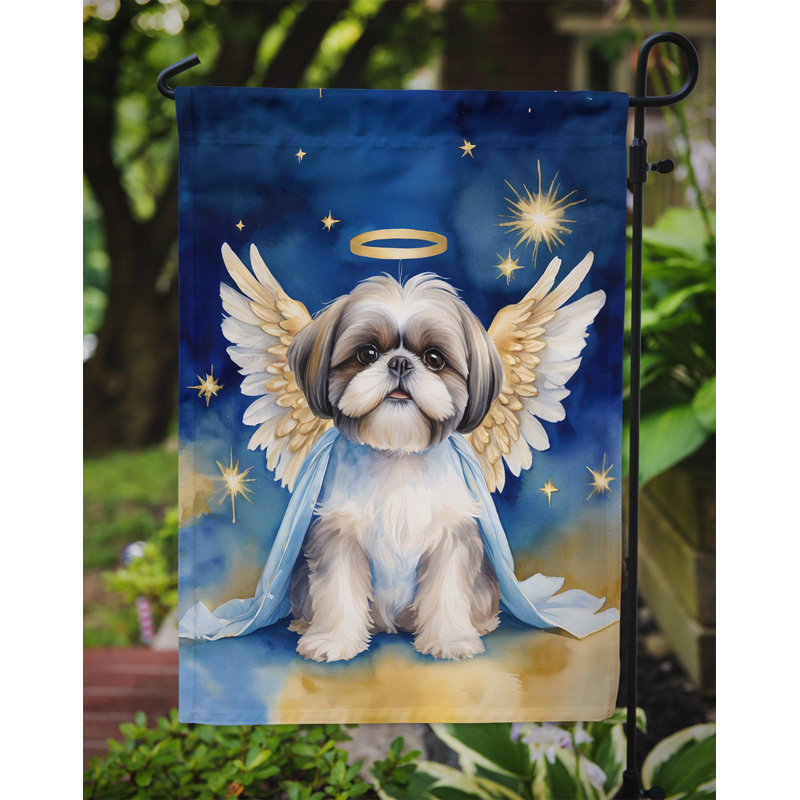 Shih Tzu, mon ange, drapeau du jardin