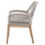 Chaise de patio avec coussin en teck Loom