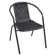 Outdoor Folding Black Silk Screen Table and Chairs Set for 6 People