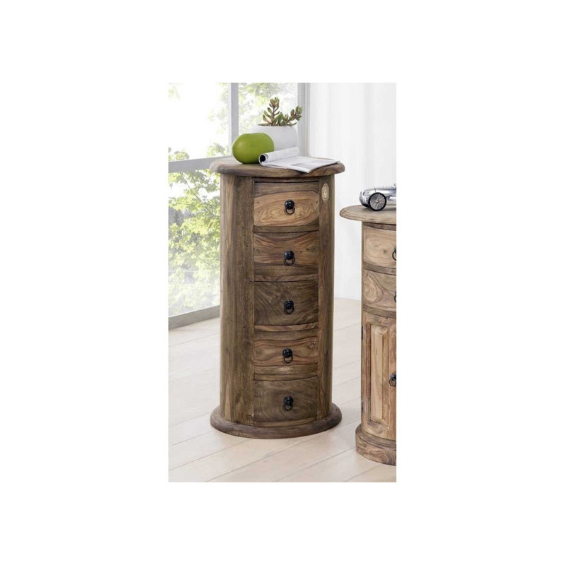 Leeds Solid Wood 45cm W 5 - Drawer Chest of Drawers