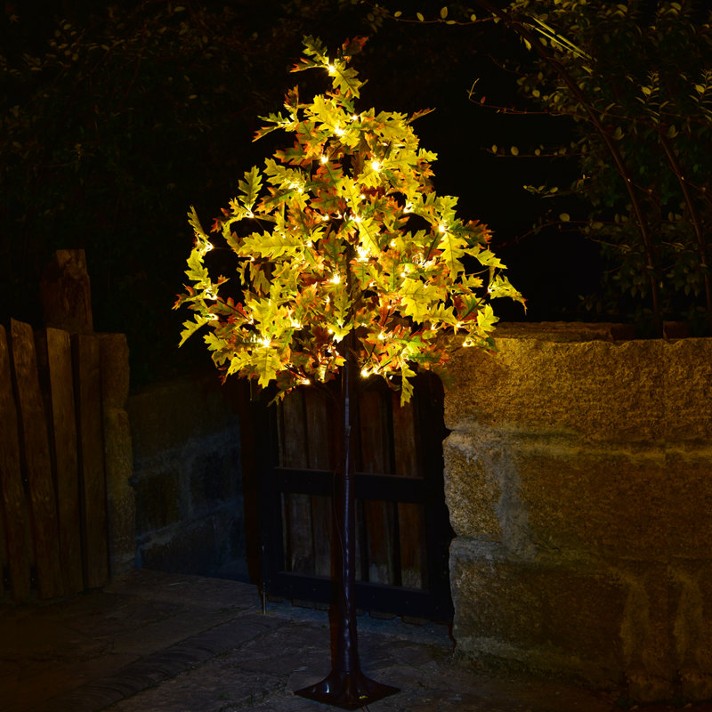 6 ft. Warm White LED Lighted Oak Tree for Indoor/Outdoor Decor