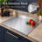 Food Grade 304 Stainless Steel Pastry Board, Z-Shape Counter Lip Cutting Board, Large Kitchen Countertop Protector for Dough, Meat & Veggies