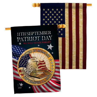 Drapeau de maison en polyester à 2 côtés 40 x 28 po