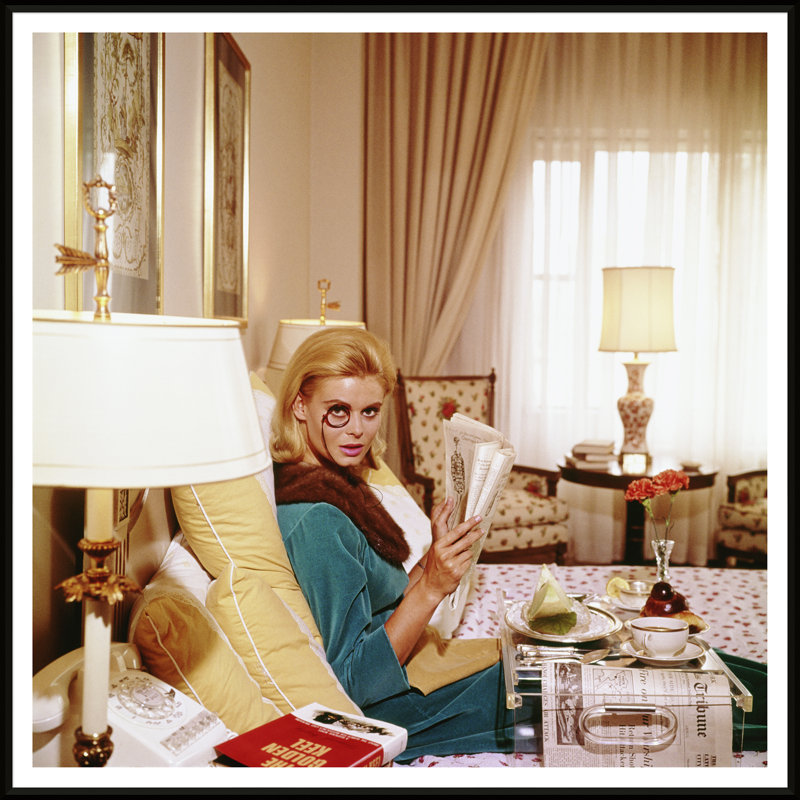 Monocled Miss by Slim Aarons, Black, 42.75" H x 42.75" W x 2.375" D