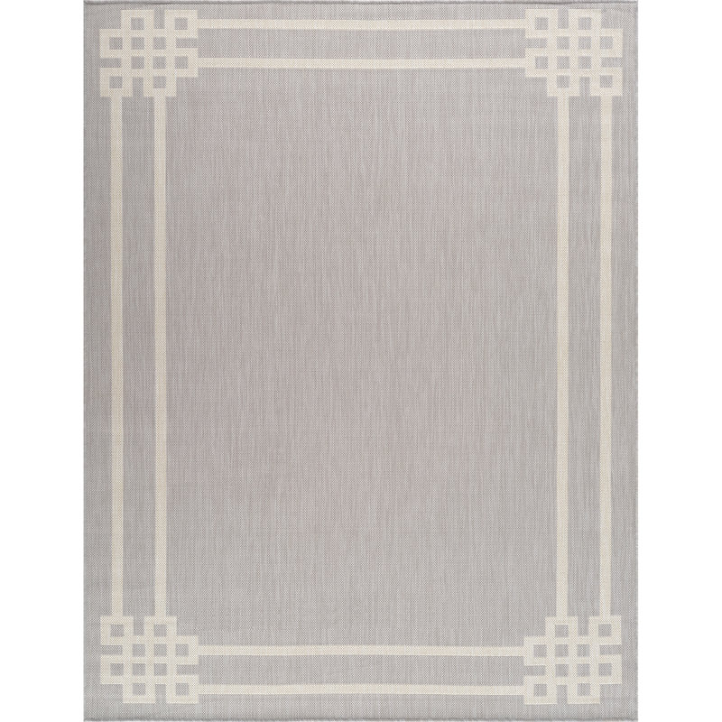 Peosta Indoor & Outdoor Boho Rug Grey/Ivory, Rectangle 120 x 170cm