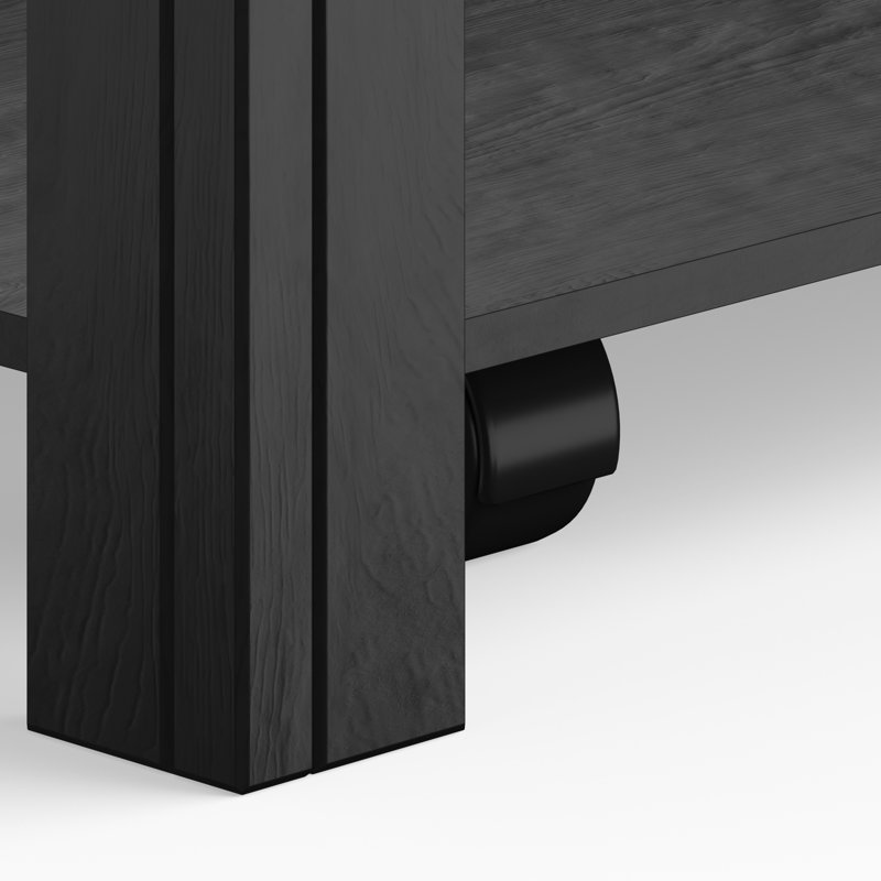 Table basse 48 po, aucun assemblage requis, Noir