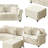 82.6" Upholstered Velvet L-Shaped Sectional Sofa with Ottoman, Mid-Century Modern Chesterfield Style, Button Tufted with Nailhead Trim & Rolled Arms, Includes 3 Pillows-1034346960