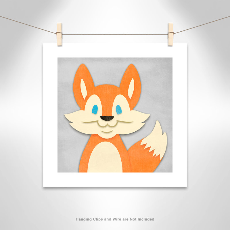 «Cheery Fox», impression sur papier, H 20" x l 20" x P 1", Papier